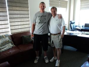 Zack Golditch with new Colorado State head football coach James McElwain