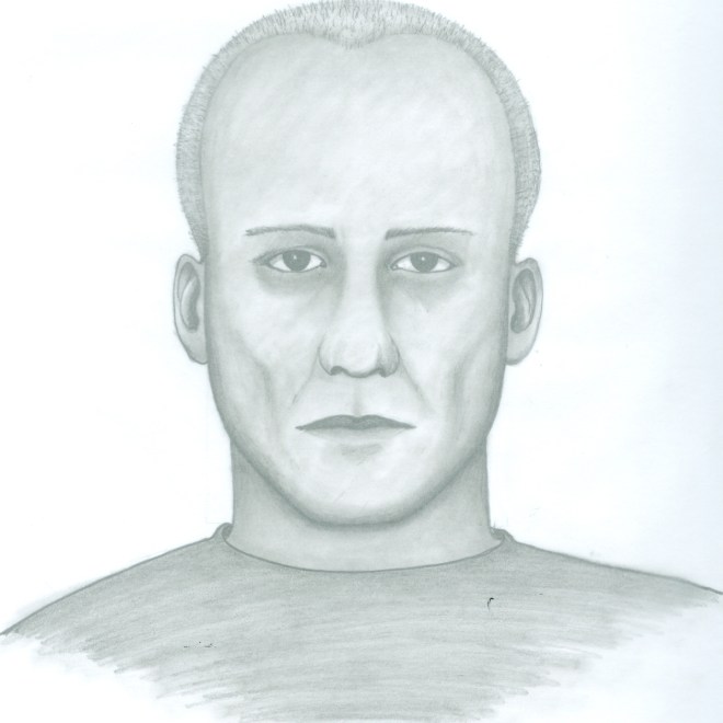 Boulder police sketch of the suspect who allegedly attacked an 18-year-old man with a pair of scissors.
