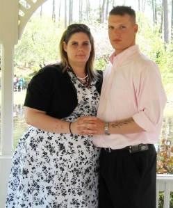 Misty and Larry Shaffer met in high school and later married in 2008. They are seen here in 2009. At her heaviest, Misty Shaffer weighed about 300 pounds.