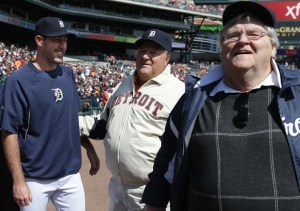 McLain gained weight steadily after retiring from baseball. Here he hangs out with current Detroit Tiger pitcher Justin Verlander, left, and McLain's former teammate, Jon Warden, center, at last summer's 45th anniversary of the Tigers' 1968 World Series win.