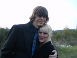 Christine Flygare with Son