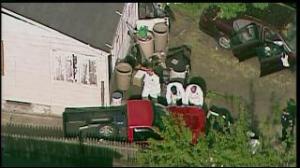 SkyFOX video shows investigators looking for evidence on Seymour Ave.