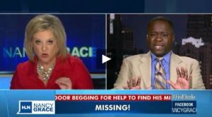 Charles Bothuell learns his son is alive during a live interview with Nancy Grace (Photo Credit: HLN video still)