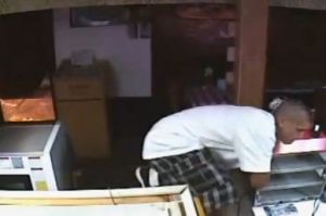Man Jumps over Counter