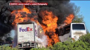 10 Killed, 30 Injured iin School Bus, FedEx Truck Crash