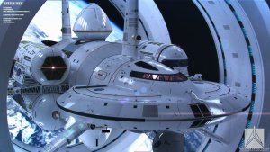What a warp-speed starship might look like