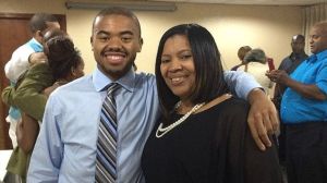 He stuck with the wellness program for 12 months and went from 405 pounds to 280 pounds, losing weight naturally. Here he is with his mother, Beverly Clark, after completing the program.