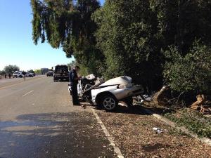 A teen driver is dead and five passengers injured after this accident in Stockton Friday morning