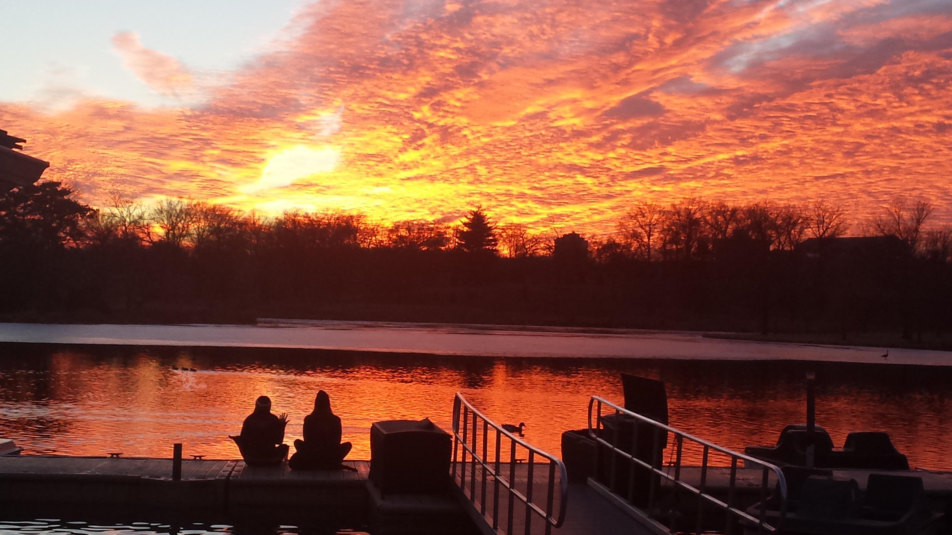 Sunset at the Boathouse in Forest Park
