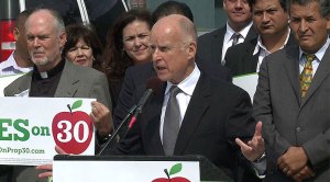 Gov. Jerry Brown Stumps for Prop. 30