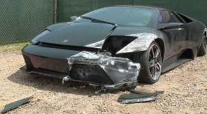 Crashed Lamborghini