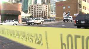 Police shot and killed a man in downtown Kansas City on July 28, 2013. (WDAF-TV)