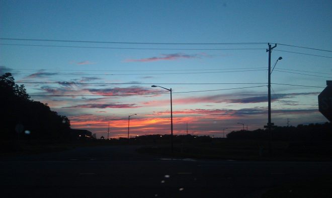Sunset near my home in August
