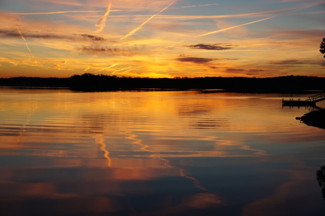 Sunset at High Rock Lake in Lexington, NC