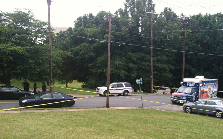 Officials said a Winston-Salem police officer shot and killed a man accused of stealing a car after the two got into a fight. (Andrew Bray/WGHP-TV)