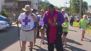 Belhaven Mayor Adam O’Neal is walking to Washington to draw attention to the closing of his small town’s local hospital. (Image: WITN via NDN)