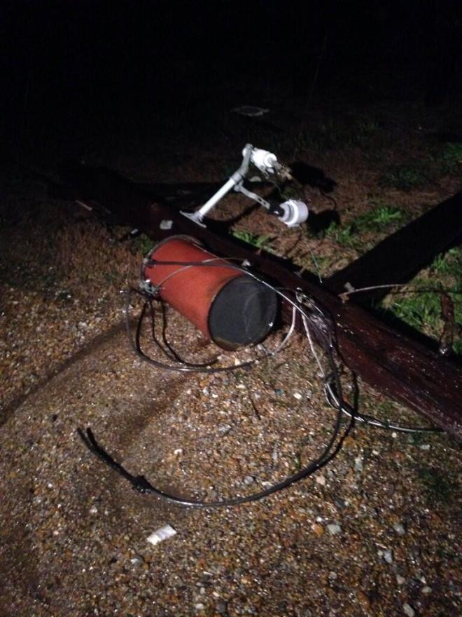 Storm damage in Hughes, Ark.