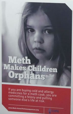 'Meth Makes Children Orphans' poster