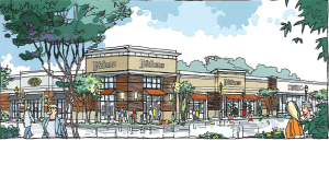 An architect's rendering of a proposed 400,000-square-foot shopping center on the north side of Carl T. Jones Drive in Jones Valley. (Courtesy Raymond Jones Jr.