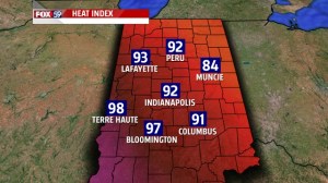 5 PM Heat index Thursday