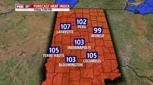 Forecast RPM heat Index Friday