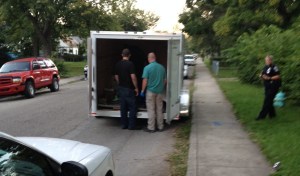 IMPD officers find the trailer empty.