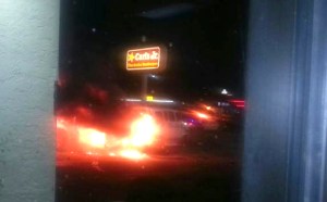 Photo from Jessica Graham whose car was hit in the police chase. Photo from Jessica Graham whose car was hit in the police chase.