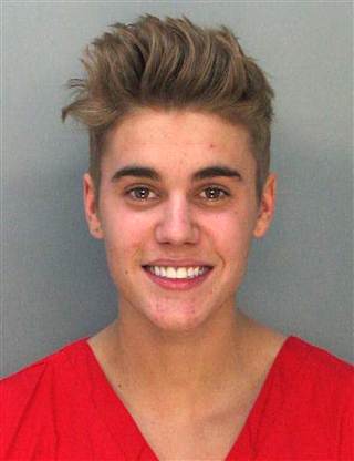 Justin Bieber mug Miami police