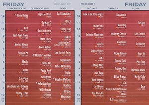 Coachella Friday set times