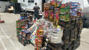 Some 10 tons of illegal fireworks were discovered at a Pico Rivera business on June 19, 2014. (Credit: El Monte PD)