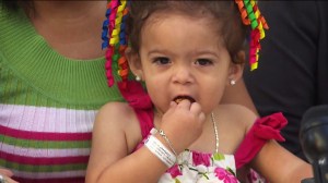 Ana Paula was born in a rural village in Panama joined at the pelvis with her twin sister. (Credit: KTLA)