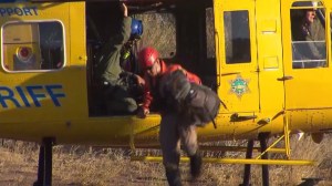 Search-and-rescue personnel searched for missing hiker Michael Herdman beginning Monday, June 16, 2014. Eight days later the only clues found were his footprints, backpack and two sightings of his dog. (Credit: KTLA)