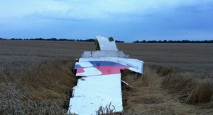 A picture taken on July 17, 2014, shows wreckage of the Malaysian Airlines plane carrying 295 people from Amsterdam to Kuala Lumpur after it crashed, in rebel-held east Ukraine. Pro-Russian rebels fighting central Kiev authorities claimed on Thursday that the Malaysian airline that crashed in Ukraine had been shot down by a Ukrainian jet. (Credit: DOMINIQUE FAGET/AFP/Getty Images)