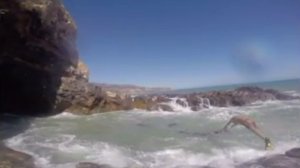 GoPro video captured two civilians rescuing a 19-year-old man at Sacred Cove on July 6, 2014. (Credit: Hillary Swanson)