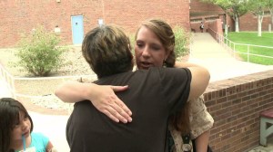 Jennifer Adams, a New Mexico community college professor, decided to give up her kidney so her student could live. (Credit: CNN) 