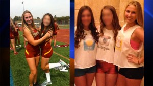 Morgan Wilson is seen with friends in photos posted on Twitter by left, @steffymarti, and right, @karlieflood97. 