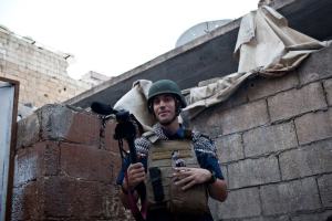 James Foley is shown in a 2012 photo taken by Nicole Tung in Aleppo, Syria, and posted on the Facebook page. Free James Foley.