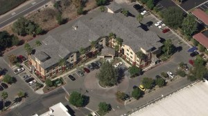 Jonathan "War Machine" Koppenahver was arrested at this hotel in Simi Valley on Aug. 15, 2014. (Credit: KTLA)