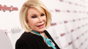 In this file photo,  Joan Rivers arrives at the Peter Travers and Editors of Rolling Stone Host Awards Weekend Bash at Drai's Hollywood on February 26, 2011 in Hollywood, California. (Credit: Christopher Polk/Getty Images for Rolling Stone)