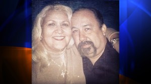 Frank Mendoza, right, and Lorraine Mendoza, left, are seen in this photo provided by family members. Mendoza was fatally shot after a suspect broke into his home and exchanged gunfire with deputies, authorities said. 