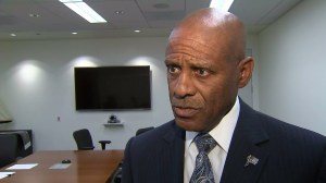 Acting LAPD Chief Earl Paysinger speaks about officers' fatal shooting in South Los Angeles in a Aug. 13, 2014, interview. (Credit: KTLA)