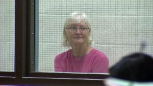 Marilyn Hartman appears at the Airport Courthouse on Aug. 11, 2014. (Credit: KTLA)