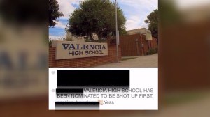 Although the school pictured in this Instagram post was not of a campus located in the Santa Clarita Valley, the account made multiple threats toward a school of the same name in Santa Clarita. "Valencia High School has been nominated to be shot up first," the post stated. An investigation led to the arrest of a juvenile on Aug. 17, 2014.  