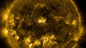 The sun emitted a significant solar flare, peaking at 1:48 p.m. EDT on Sept. 10, 2014. NASA's Solar Dynamics Observatory captured images of the event. (Credit: NASA/SDO/Goddard)