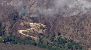 The Silverado Fire burned 1,600 acres and was 10 percent contained as of Sept. 13, 2014. Evacuations were in place and no structures had burned. (Credit: KTLA)