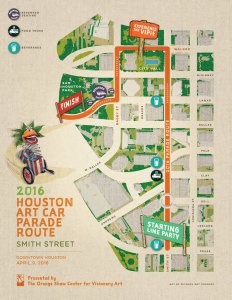 2016 Houston Art Car Parade Route