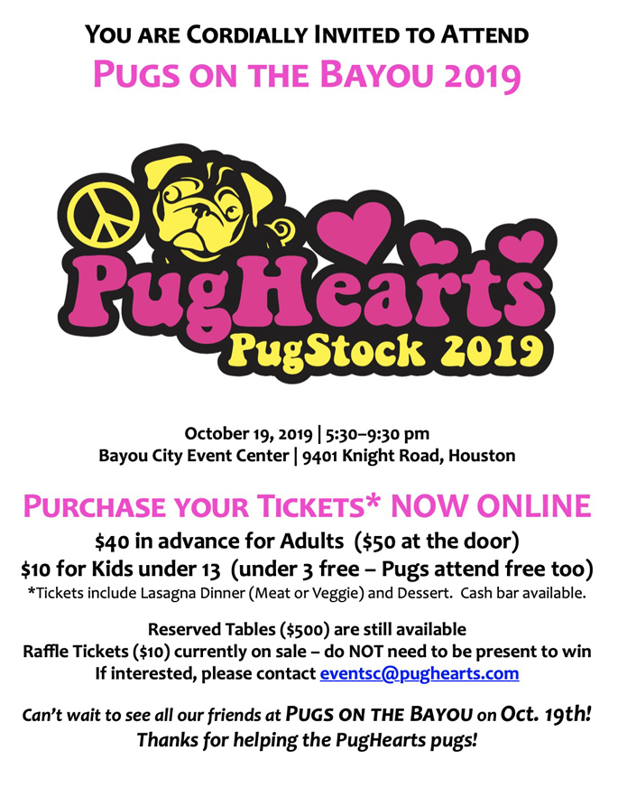 Pugs on the Bayou returns this month Find out how you can help