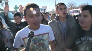 One student told our reporter Dan Daru he was demonstrating because "the system is wrong."