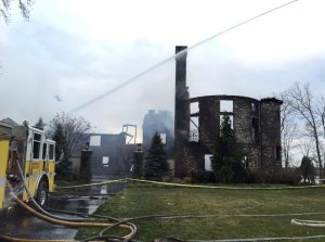 Fire destroyed a 16,000-square-foot mansion in Annapolis, Maryland