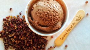 Chocolate Ice Cream with Sichuan Peppercorns and Orange Zest